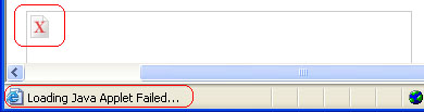 Error: Loading Java Applet failed