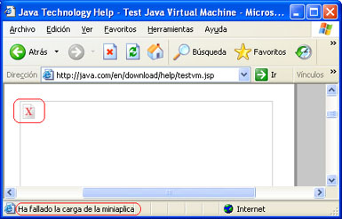 Error: fallo al cargar el applet de Java