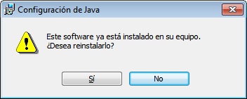 Cuadro de diálogo que indica que el software ya se ha instalado