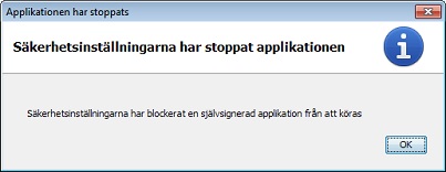 Självsignerad applet