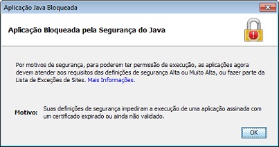 Applet assinado confiável com certificado expirado